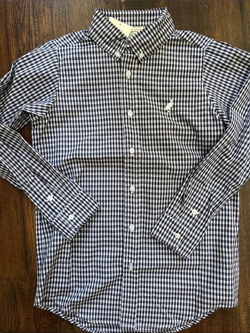The Beaufort Bonnet Company Navy and White Gingham Dean’s List Dress Shirt